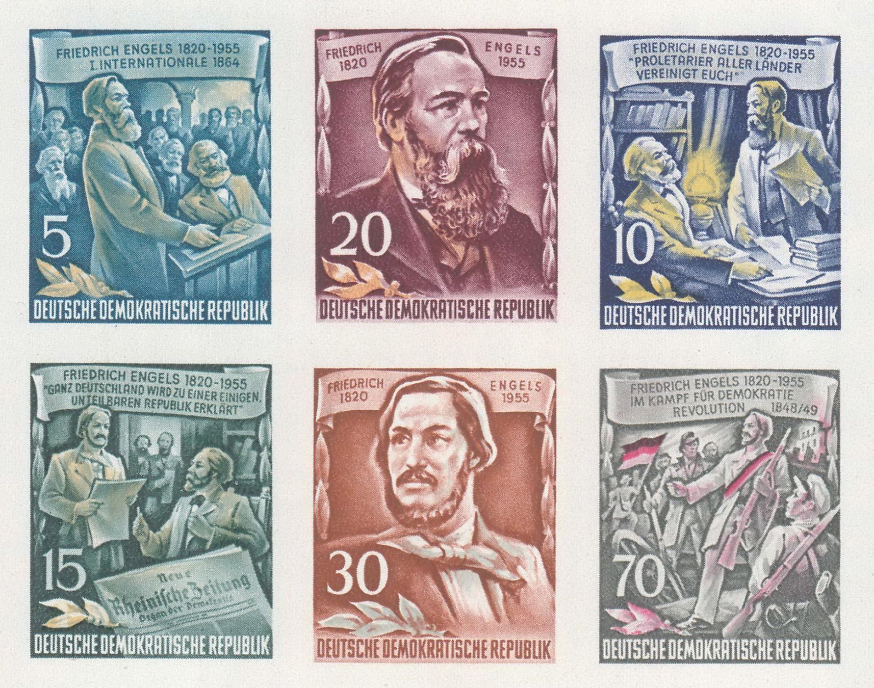 Tutti i francobolli: DDR geschnittene Einzelmarken aus Block 13 postfrisch ** – Nuovo (secondo la descrizione) da Berlin venduto da philakontor