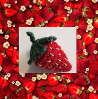 1 Stk Erdbeere gehäkelt, fragola uncinetto, crochet 983