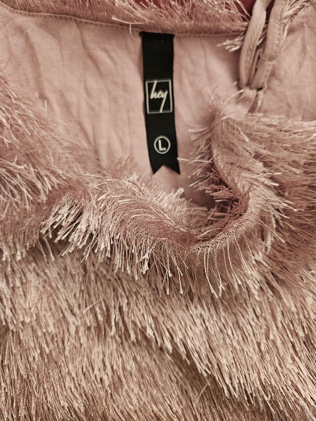 Tops: Rose Gold Feathered Party Top - Size L – Neu (gemäss Beschreibung) aus Basel von yat_r699 1
