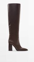 Bottes Massimo Dutti - cuir brun - pointure 41 - NEUVES