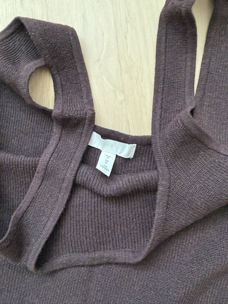 H&M Kleider: Rippstrick Kleid Grösse S Braun H&M HM – Gebraucht aus Itingen von Granini_93 2