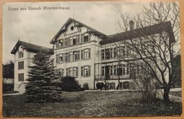 Gruss aus Uznach Kreiskrankenhaus Spital um 1919