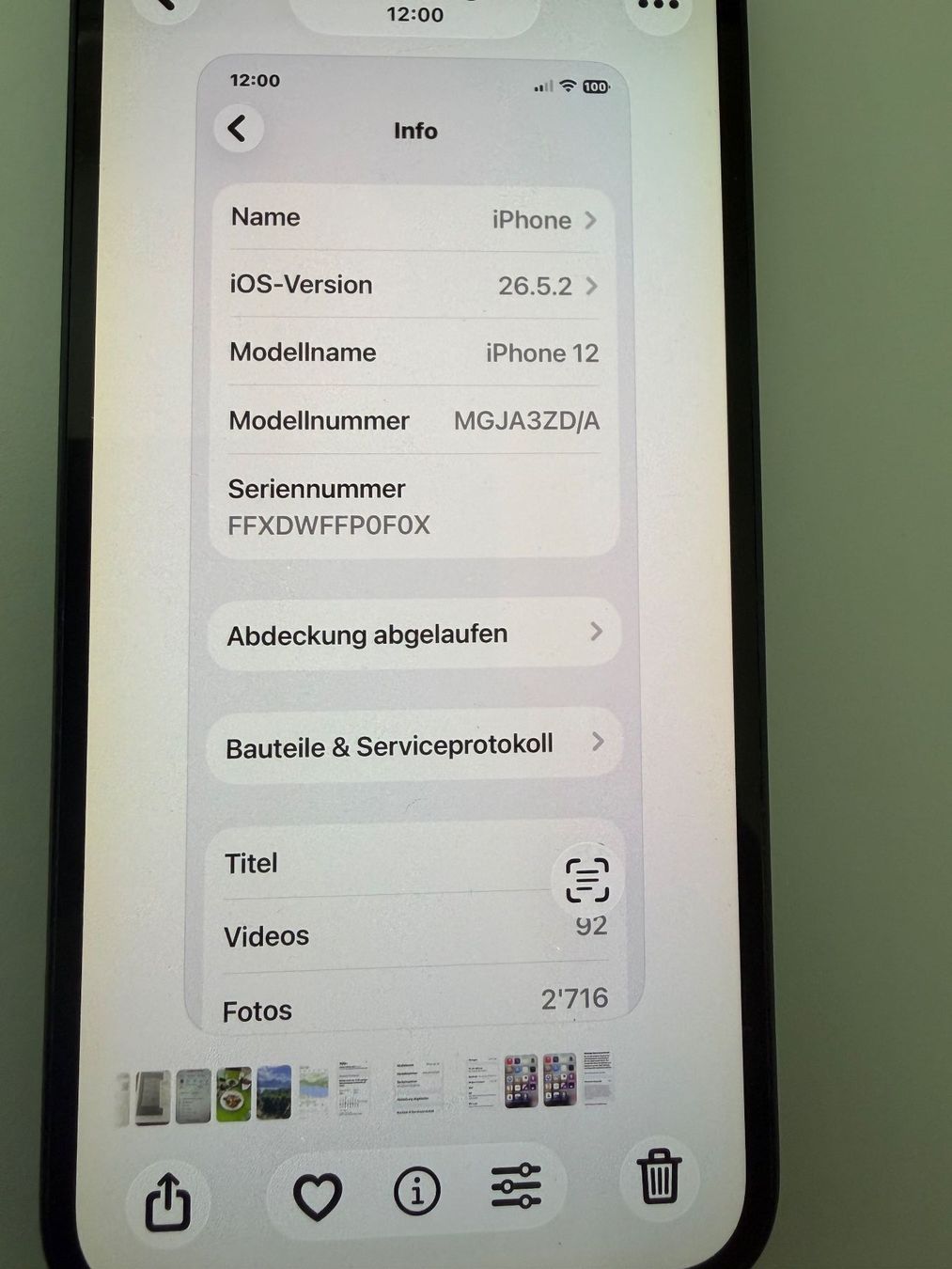 Apple Telefoni cellulari / Smartphones: iPhone 12 128 GB schwarz – Usato da Stäfa venduto da riccardinho 5