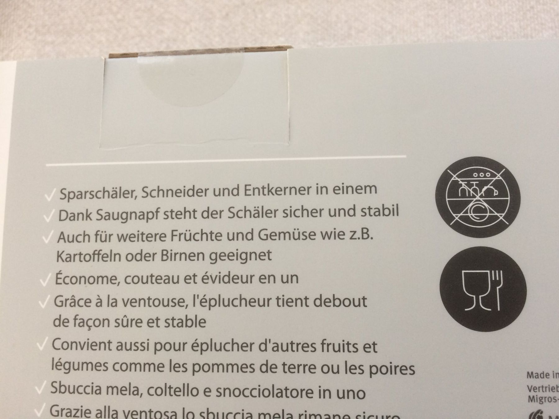 Migros Küchengeräte: Apfelschäler - éplucheur de pommes - Migros Kitchen & Co – Gebraucht aus Fribourg von wer_6mn7 3