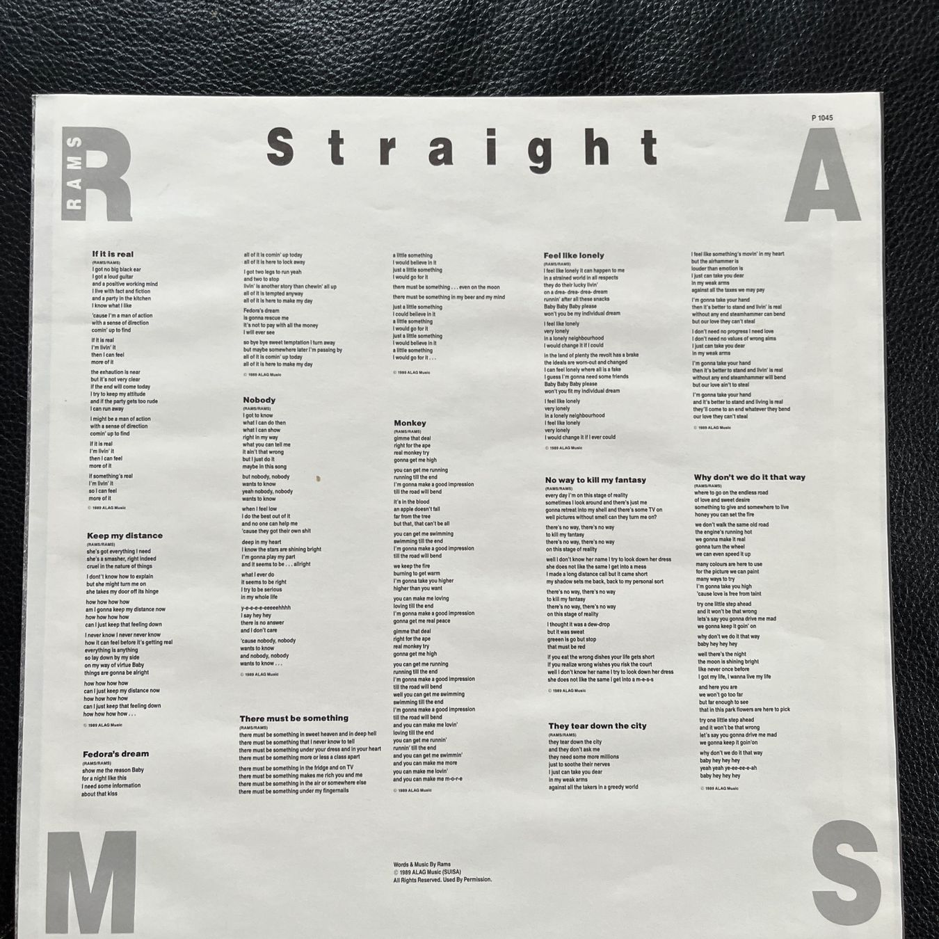 Dischi in vinile: RAMS - Straight - Vinyl LP – Usato da Lenzburg venduto da sch_lml8 2