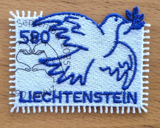 Tutti i francobolli: 2er Set gestickt Briefmarke Friedenstaube, postfr.+ gestemp. – Nuovo e nell'imballaggio originale da St. Moritz venduto da Guenteratch 1
