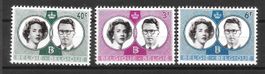 Belgien Serie 1228-1230 Hochzeit König Baudouins ** 1960