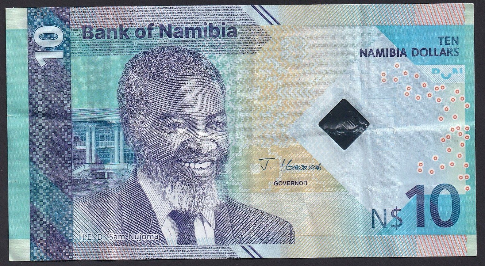 Banconote: Namibia 10 Dollars 2025 – Usato da Brugg AG venduto da banknoten_muesli