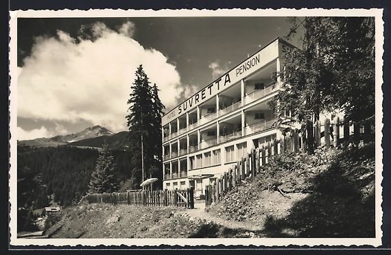 Cartoline postali: AK Arosa, Hotel Suvretta, 1940 – Usato da Berlin venduto da bartko-reher