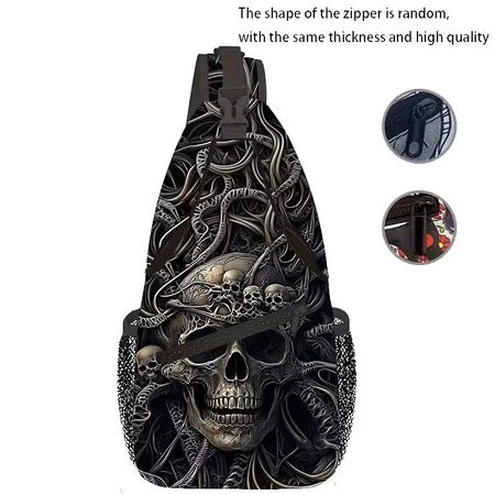 💀👜 Gothic Skull Crossbody Bag – Dark & Stylish! 🖤⚡