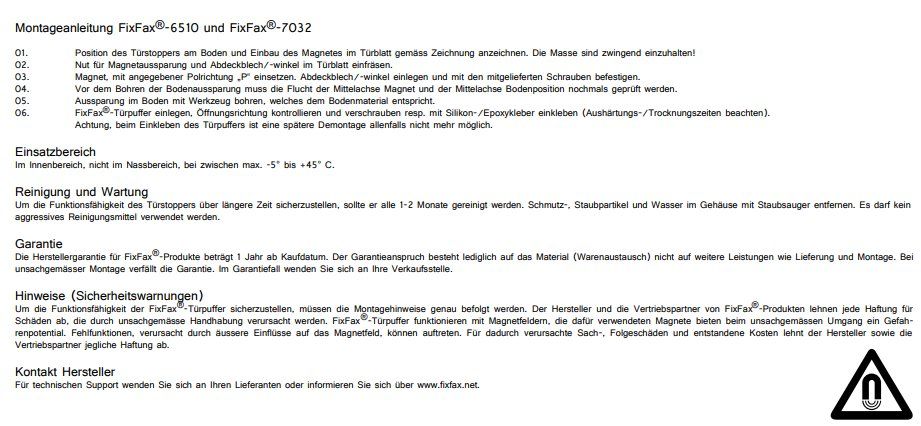 Porte: Bodentürstopper FIXFAX 7032 – Nuovo e nell'imballaggio originale da Grüningen venduto da WERMEI01 5