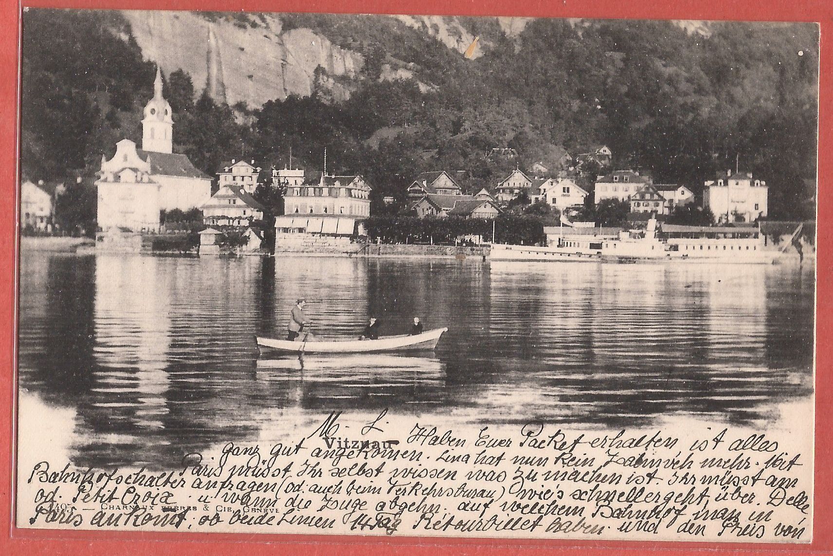 Cartes postales: Vitznau mit Dampfschiff - 1900 – D'occasion à Fislisbach par Porano