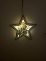 Weihnachtsstern Holz, beleuchtet - Winterdeko für Zuhause!