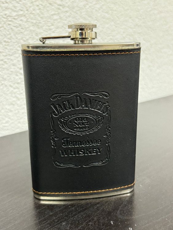 Edelstahl-Flachmann Mit Union Jack Leder-Cover - 9x13 Cm, Auslaufsicher, Perfekt Für Whisky, Rum & Als Geschenk
