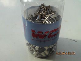 100 Stück end Kabel 4mm,silber !