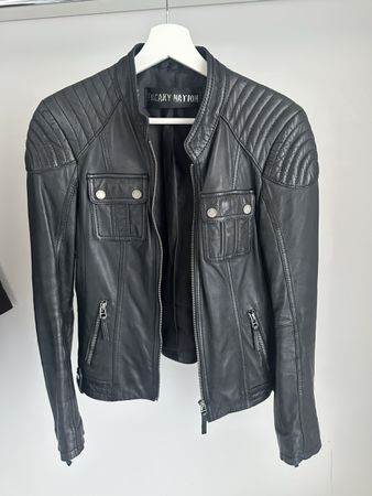 FREAKY NATION Echtlederjacke - Schwarz