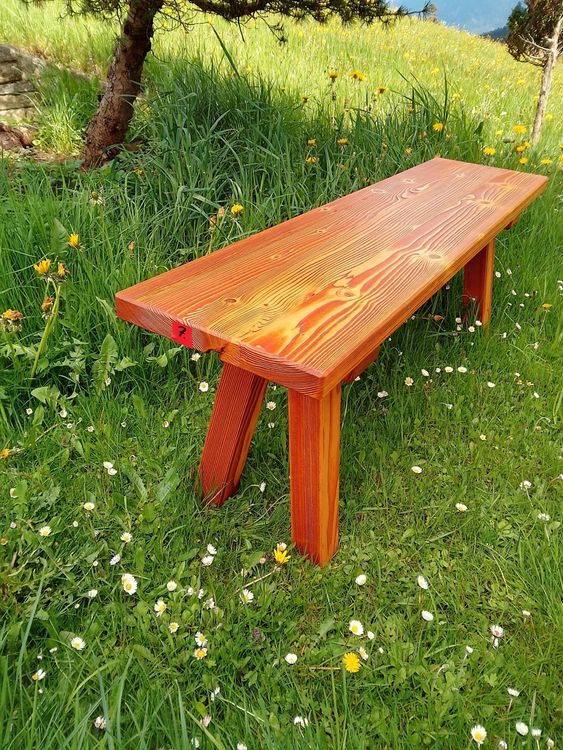 Holzbank, Gartenbank, wetterfest, Schweizer Holz 118 cm Kaufen auf