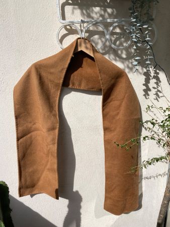 Foulard femme marron bon état laine cachemire
