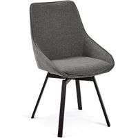 Kave Home Drehstuhl Gema Chenille Stoff dunkelgrau
