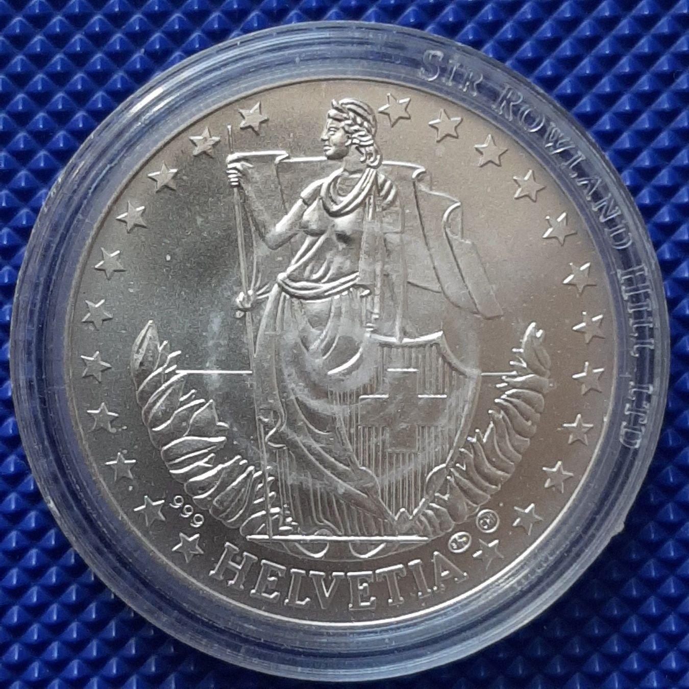 Medaillen: 1 Silber Unze 1993 Helvetia – Neu und originalverpackt aus Carouge GE von cecob0909 1
