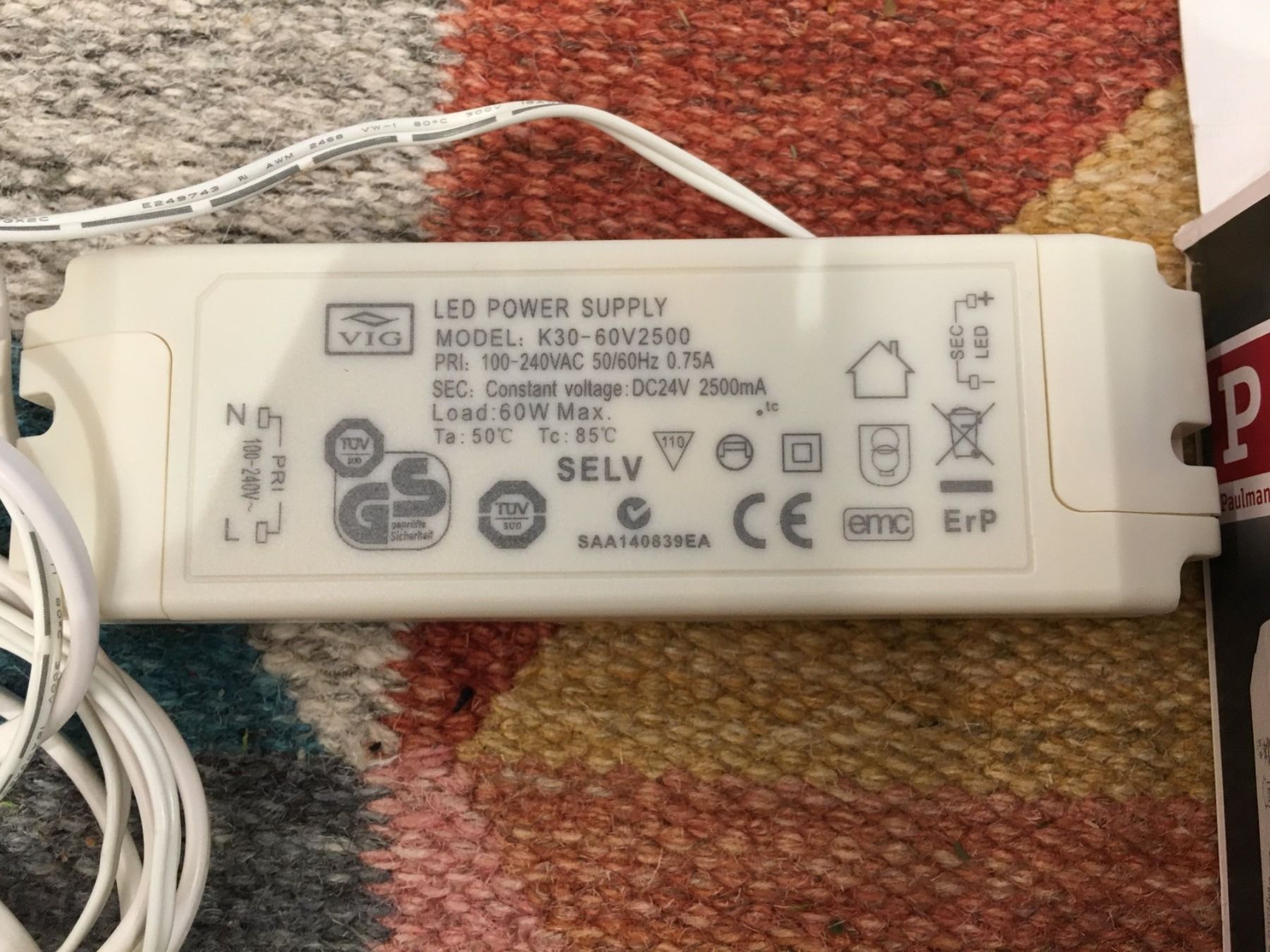 Konverter: Paulmann Transformator MaxLED 60W 60VA 230/24V 100-240VAC – Neu (gemäss Beschreibung) aus Zollikerberg von HillyBilly 1