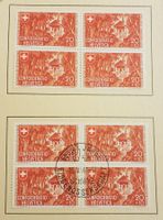 1941, Geschenkheft Pro Patria ET im 4-Block Kt. 68.-++