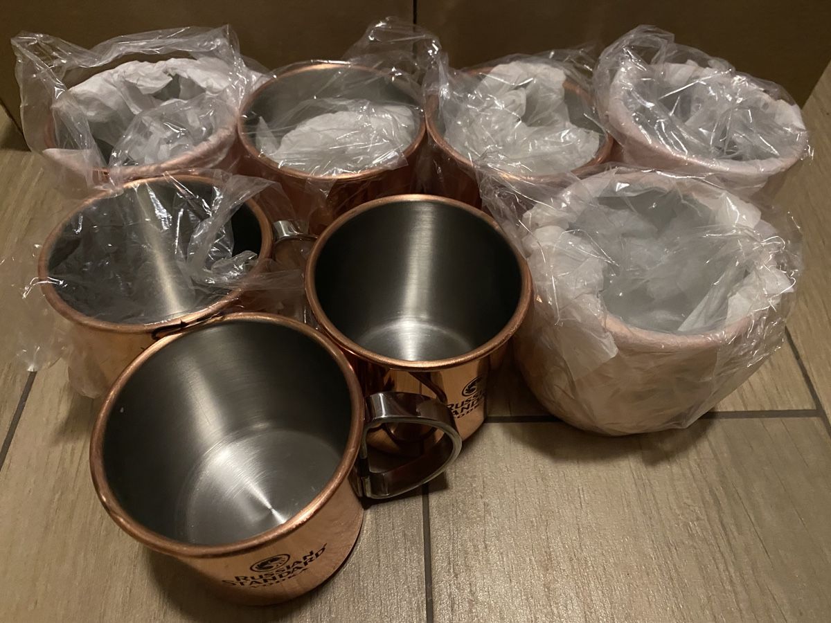 Bevande alcoliche: 8 x Kupferbecher Moscow Mule – Nuovo e nell'imballaggio originale da Wengen venduto da rotstock1696 1