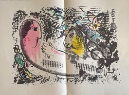 Marc CHAGALL - "Rêverie", grosse Farblithographie (38x56 cm)