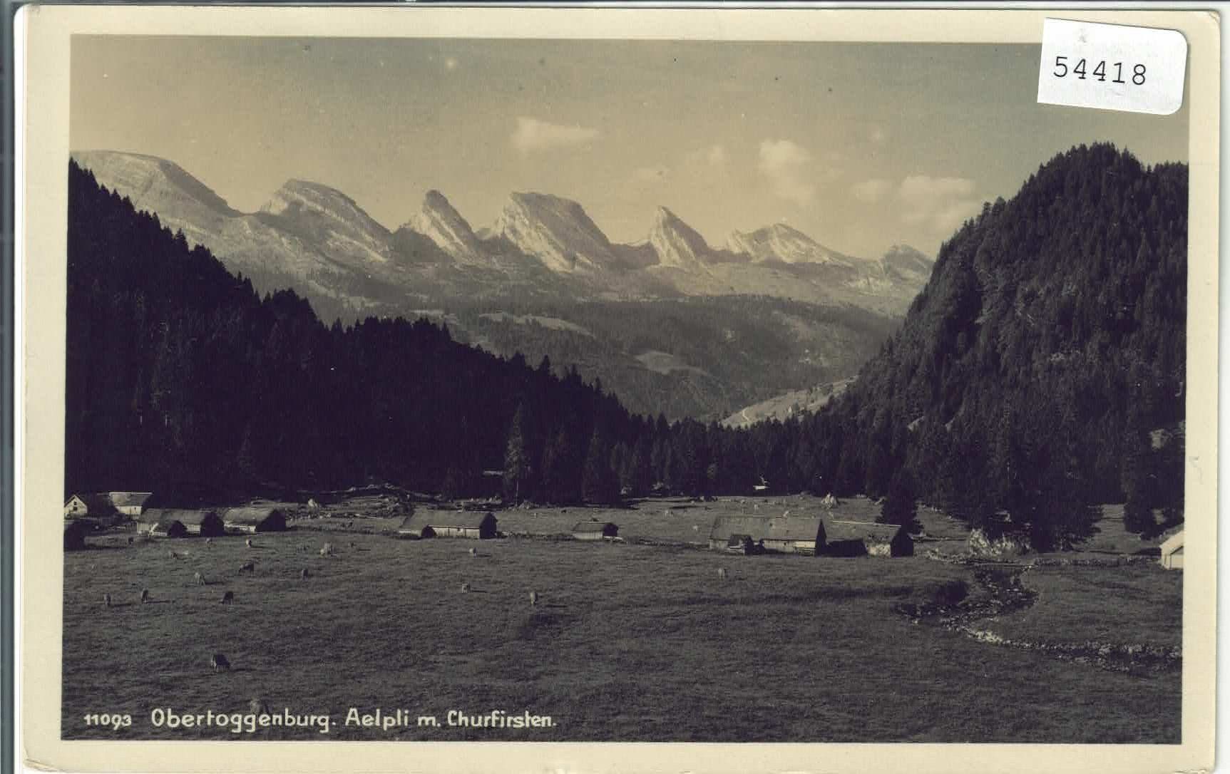 Cartoline postali: Obertoggenburg - Aelpli mit Churfirsten – Usato da Ettingen venduto da Kartenplanet