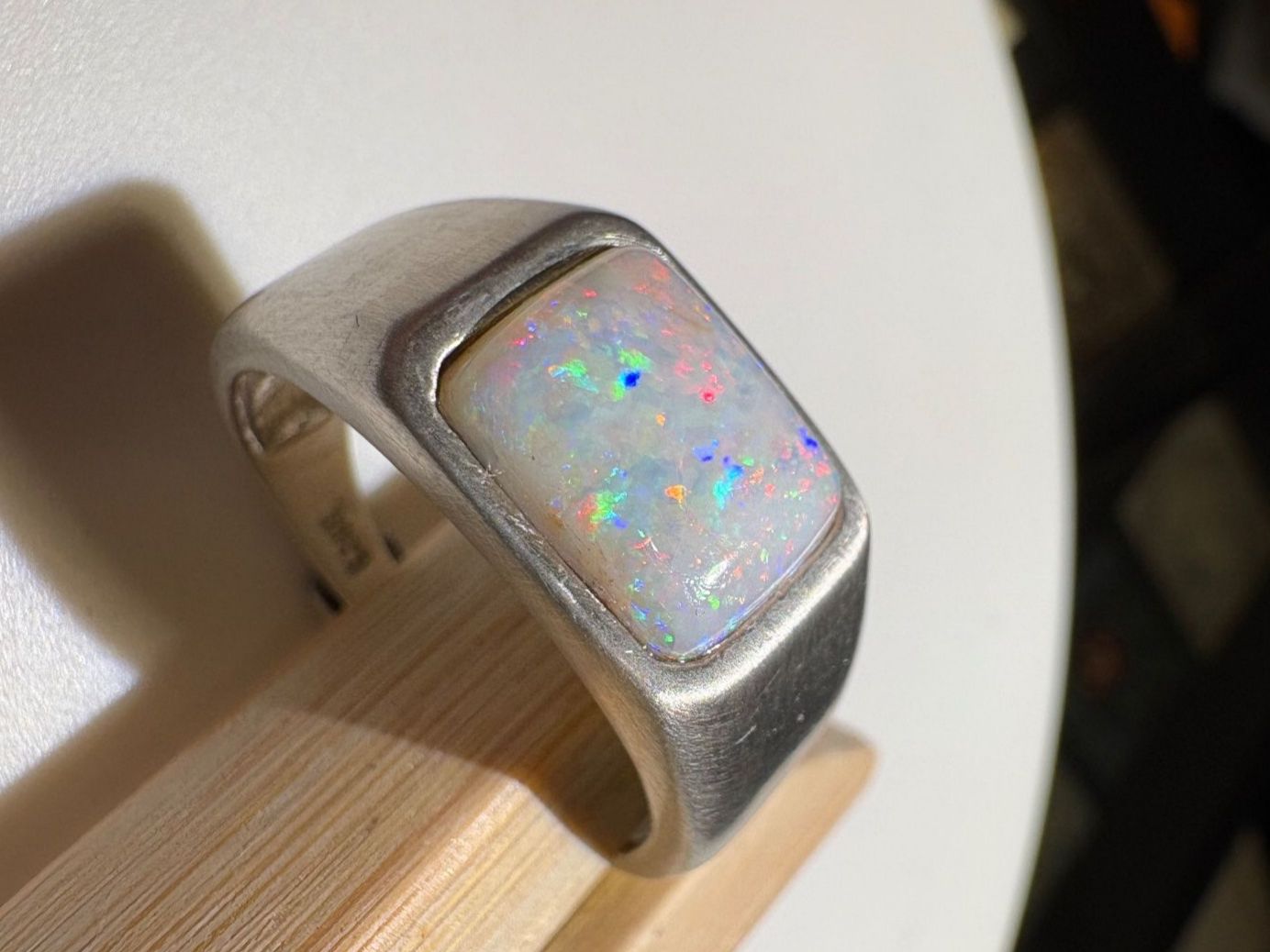 Anelli: Ring Australischer Crystal-Opal+Silber, variable Grösse – Nuovo (secondo la descrizione) da Wilen b. Wil venduto da Tschirio 9