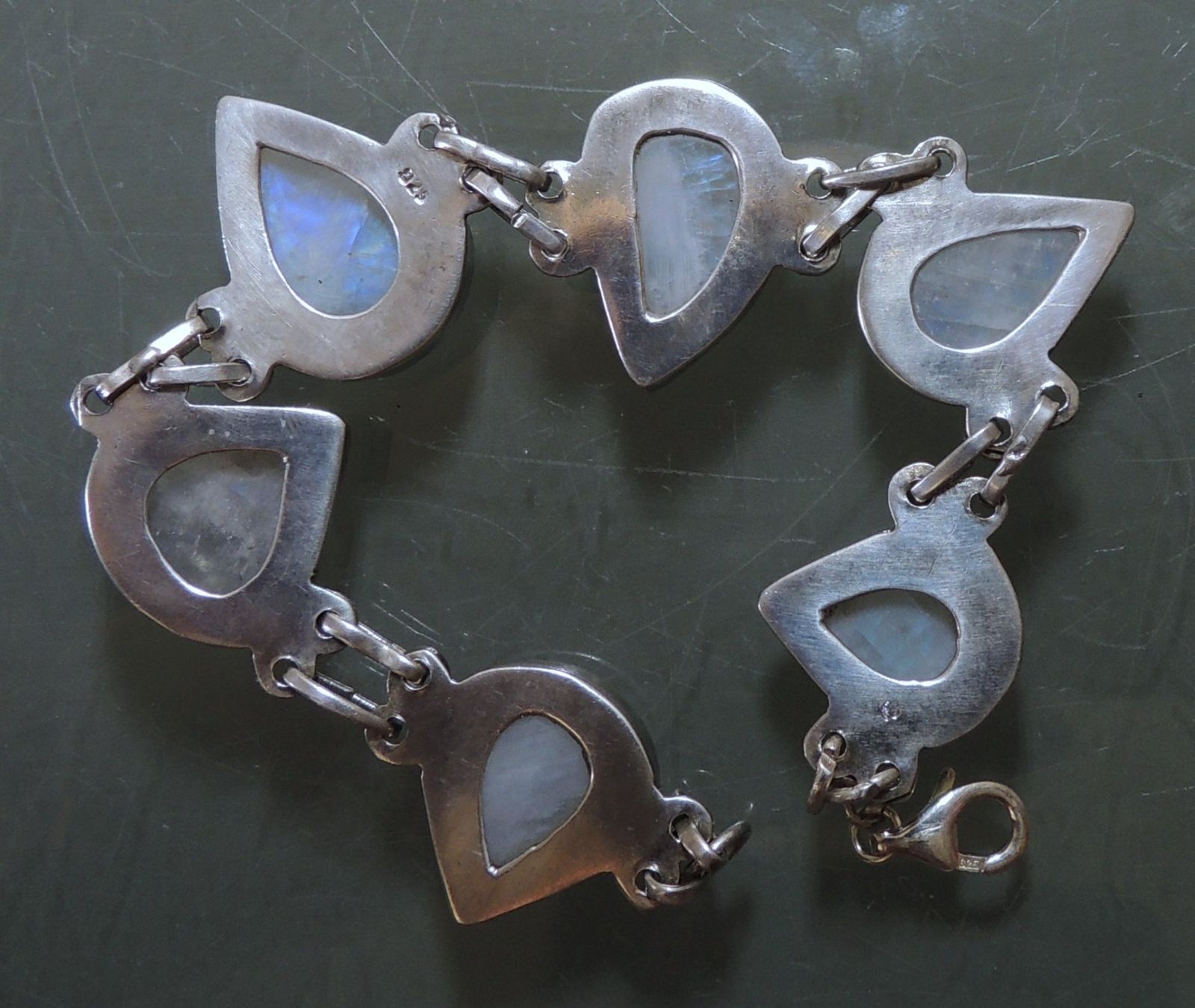 Bracciali & Braccialetti: Rainbow moonstone  Silber 925 Armband 20 cm – Usato da Waldenburg venduto da schaller707 5
