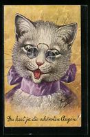 Arthur Thiele: Katze mit Zwicker und lil