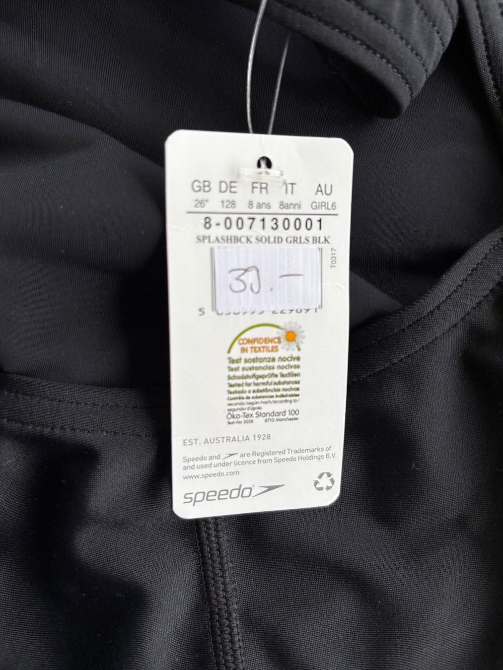 Speedo Costumi da bagno & Bikini: Badekleid Speedo Mädchen, Gr. 128, schwarz mit Logoprint – Nuovo e nell'imballaggio originale da Ebnat-Kappel venduto da Molton 6