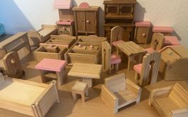 Holz-Puppenhaus-Möbel-Set