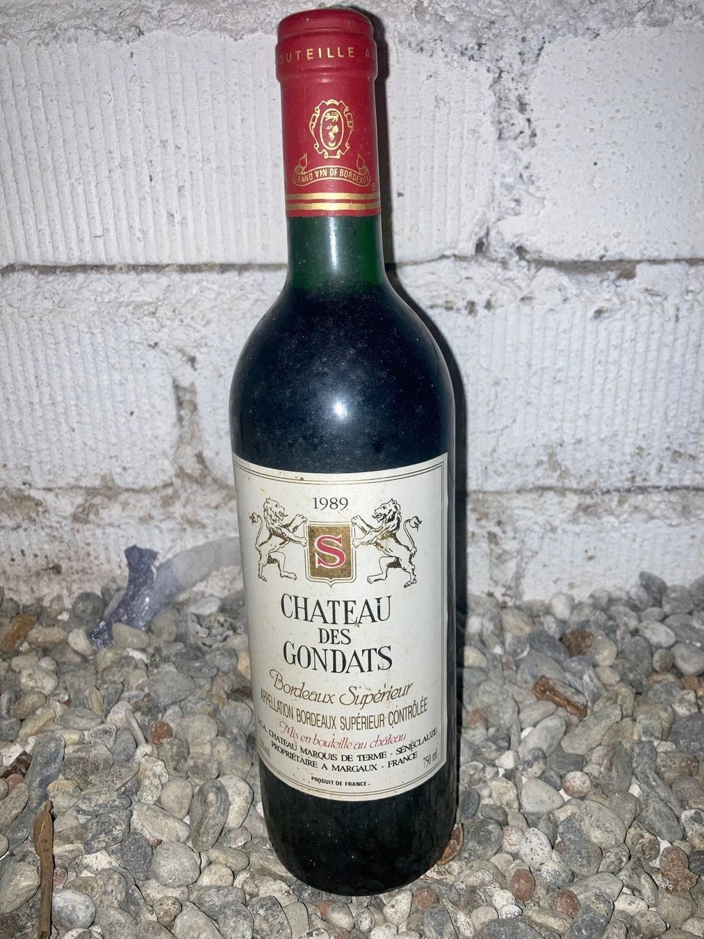 Vino: Château des Gondats 1989 – Nuovo e nell'imballaggio originale da Bern venduto da Spomme 1