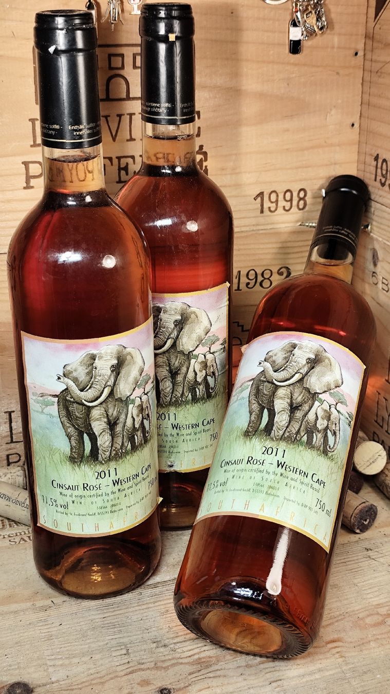 Vino: 3 x  2011 Cinsault Rosé  Südafrika – Nuovo e nell'imballaggio originale da Büsserach venduto da Vintage-vins