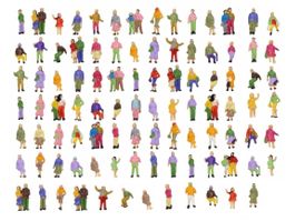 100 FIGUREN FÜR MODELLBAU - MODELL EISENBAHN 1:160 - SKALA N