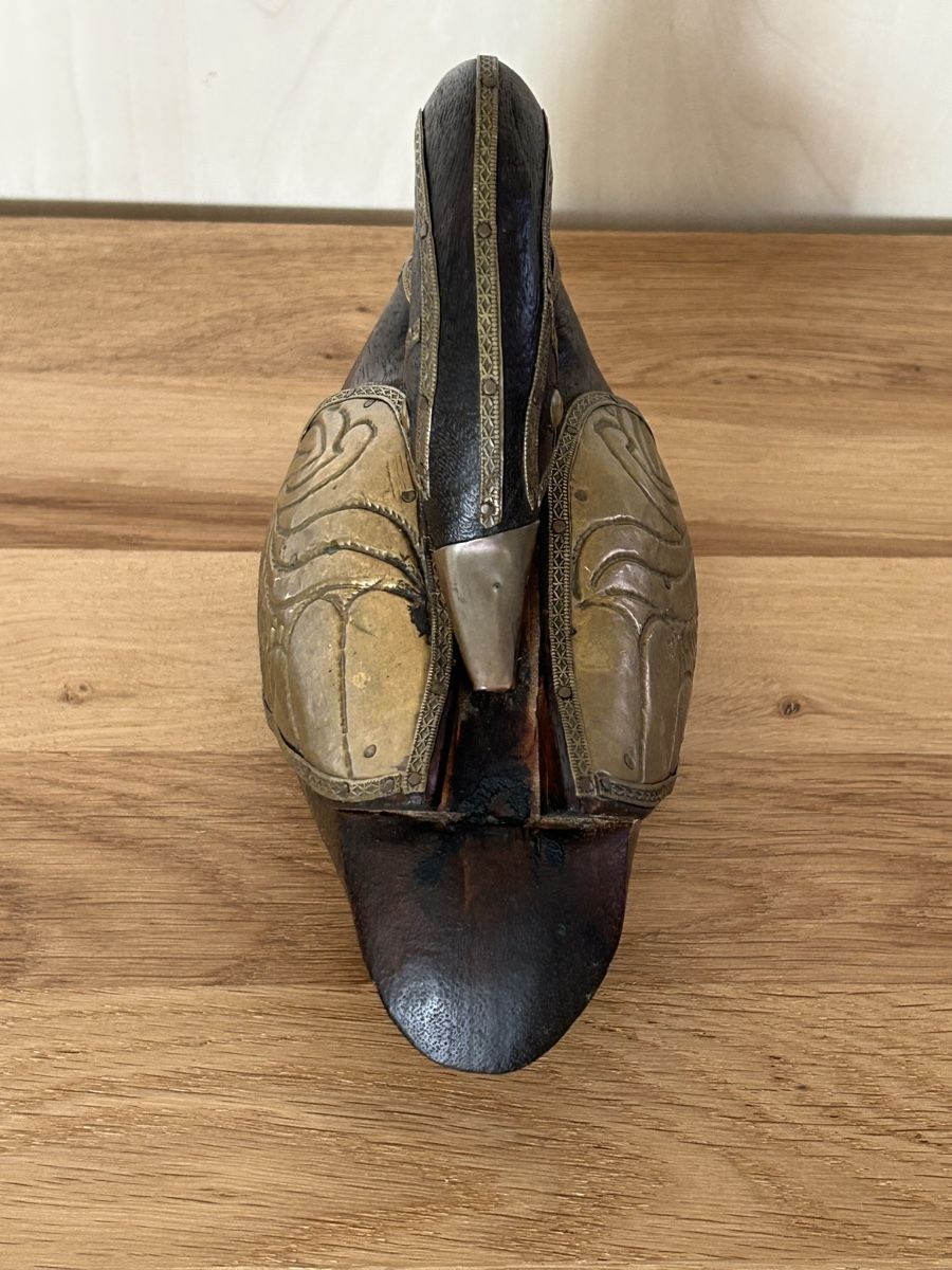 Statuette: Schwan aus Holz mit Messing, Vintage – Usato da Wettingen venduto da Mmccl 1