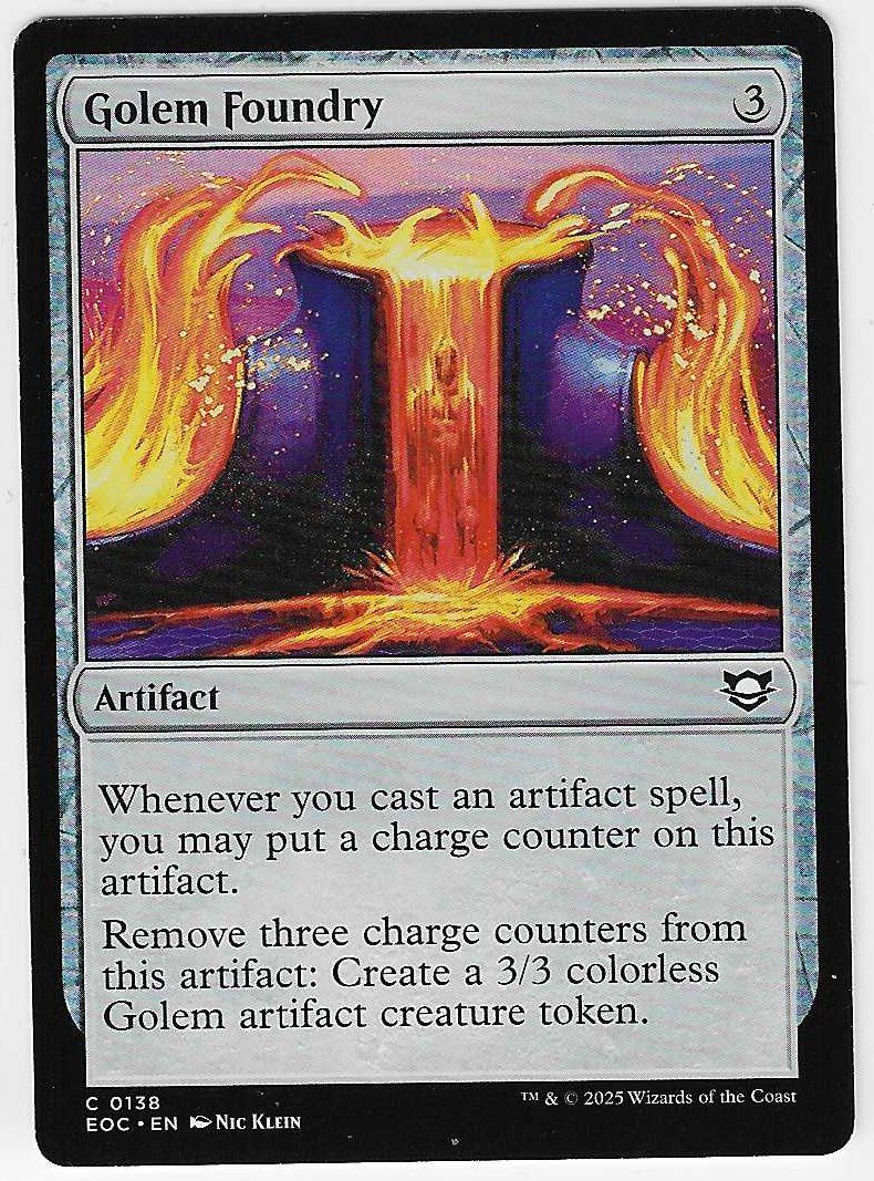 Magic The Gathering Carte collezionabili: [MTG] Golem Foundry [en] – Usato da Nyon venduto da LucidumMTG