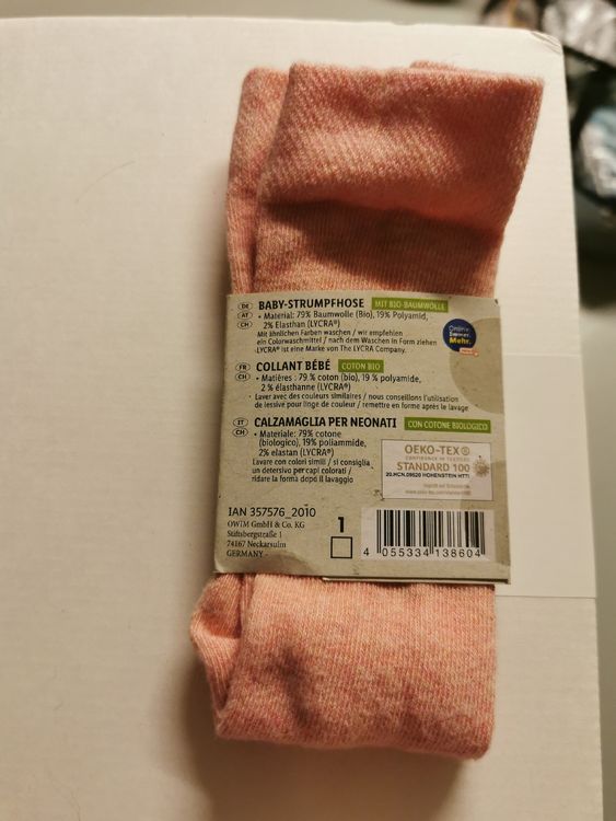 Süsse Lupilu Baby-Strumpfhose 50/56 mit Fuchs, Neu! (Nuovo e