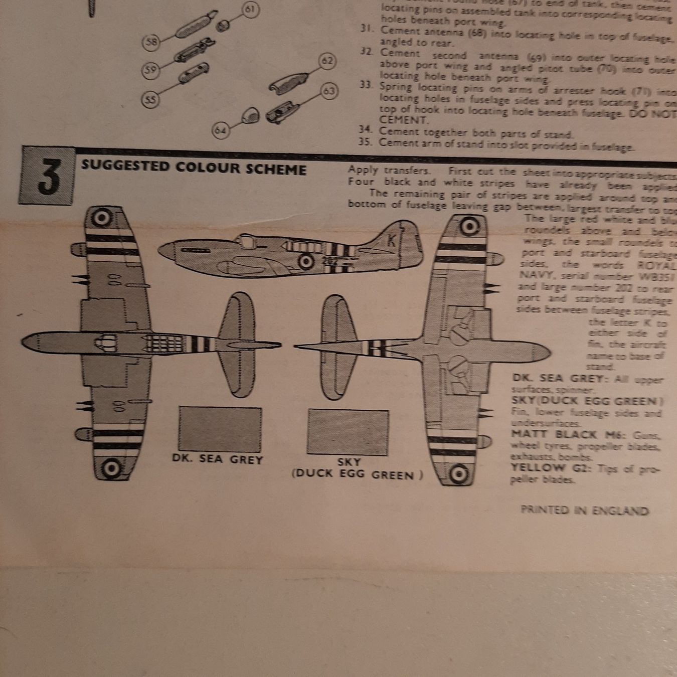 Airfix Kit di modellismo & Modellini statici: 3369 ... Fairey Firefly Mk 5 ... Airfix 298 – Usato da Bonstetten venduto da Benibanny59 1