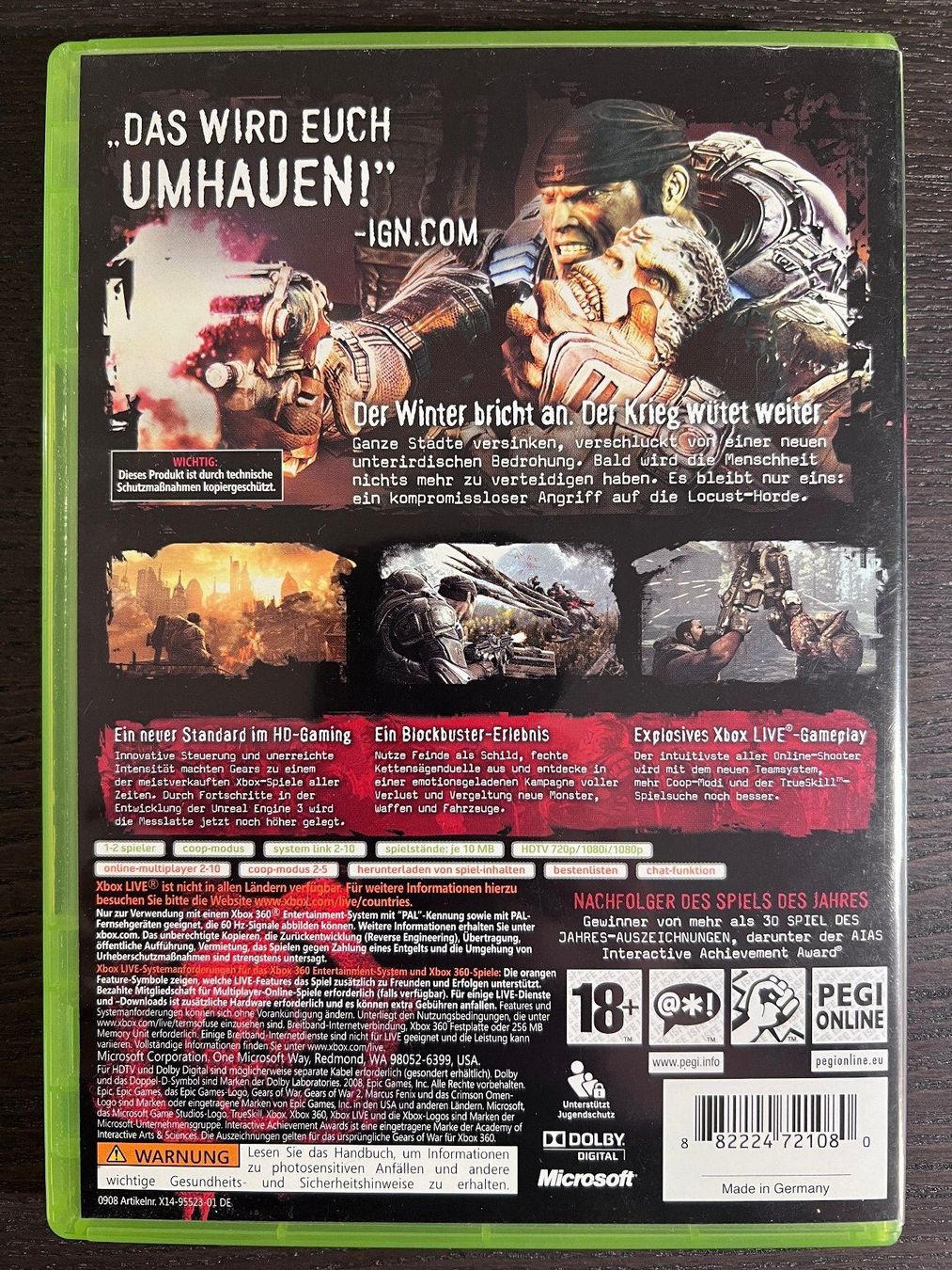 Microsoft Spiele: Gears of War 2 – Gebraucht aus Zürich von GameFreunde 1