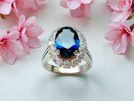 OTTO GRABER, Zürich, Saphir - Diamant - Ring