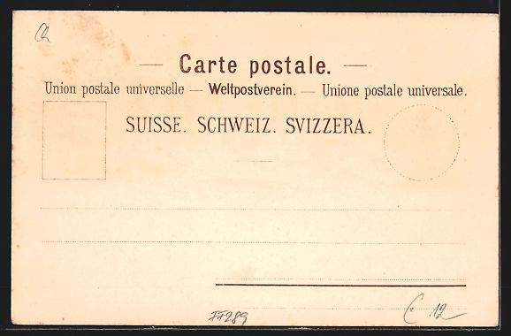 Ansichtskarten: Litho Interlaken, Kurgarten mit Bergkuli – Gebraucht aus Berlin von bartko-reher 1