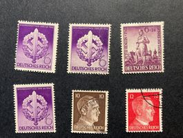 Deutsches Reich 1942 Lot Briefmarken postfrisch ungeb. gest.