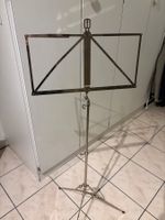 Pupitre de musique en métal argenté, état neuf