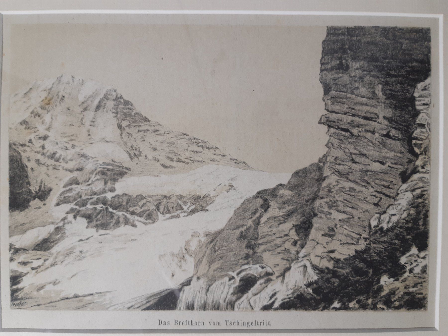 Grafica & Litografie: Litho Breithorn vom Tschingeltritt – Usato da Grindelwald venduto da carro5 1