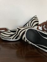 Damen Pumps Gr. 40 Zebra Heels Muster schwarz weiß