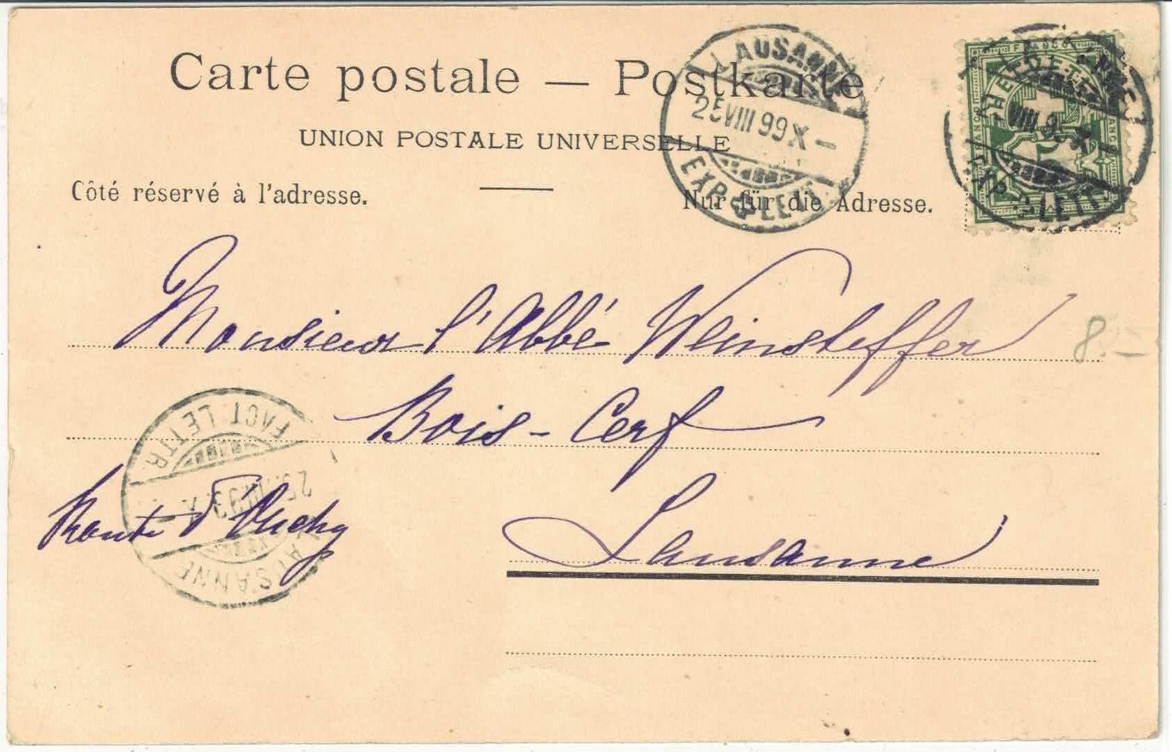 Cartoline postali: Vernayaz - Gorges du Trient - coloriert 1899 – Usato da Ettingen venduto da Kartenplanet 1