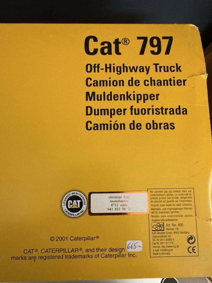 Kit di modellismo & Modellini statici: CAT 797F Muldenkipper Modell neuwertig – Usato da Näfels venduto da Meelis 3